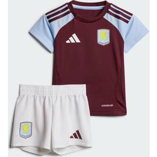 Aston Villa FC 24/25 Baby Kids hjemmebanesæt - Maroon / Glow Blue - 80