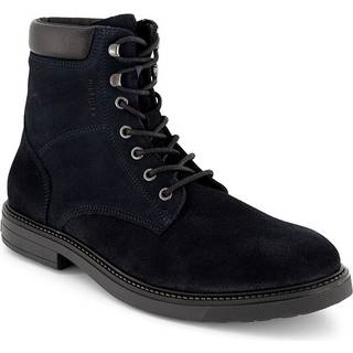 Tommy Hilfiger Herren Schnürboots blau Velours