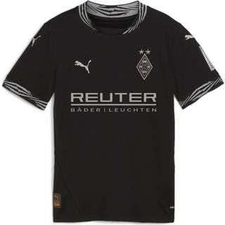 PUMA Borussia MÃ¶nchengladbach 24/25 Third Jersey Youth, Clothing, Black/Aged Silver, 11-12Y - Aged Silver - 11-12Y