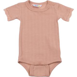Joha Body Rosa Med Korte Ærmer i Merinould Og Silke - Str. 60cm (56/62cm)