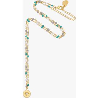 Estella Bartlett CZ Pendant Rainbow Beaded HalskædeEn