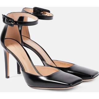 Gianvito Rossi 95 polished leather slingback pumps - black - EU 37