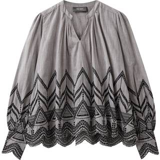 Mos Mosh Mmgill Emb Blouse Bluser 165430 Rain Drum (M)