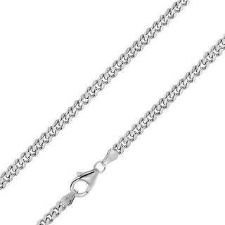 trendor 15066 Herren-Halskette Silber 925 Flachpanzer 3,3 mm Breite