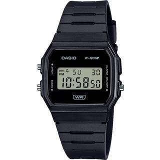 Casio Vintage F-91WB-1AEF Digital Black Strap Watch - W17490