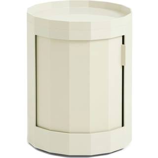 HAY - Facet Cabinet Incl. Feet And Castors Low Eggshell - Små borde og sideborde - Stefan Scholten - Hvid - Plast