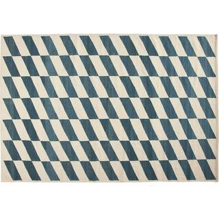Hay Shift Kelimtæppe 200x300 Cm t - Mønstrede tæpper Uld Blå - AE371-D442-AB96