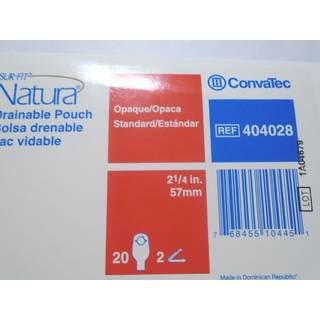 Convatec Sur-Fit Natura 2-delt dr?nbar pose 2-1/4 """" 2-sidet komfortpanel