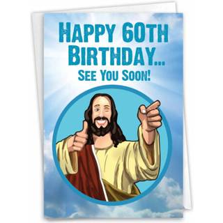 Nobleworks humoristisk 60. milepæl fødselsdag lykønskningskort med 5 x 7 tommer konvolut (1 kort) Vi ses snart - 60 C10005MBG