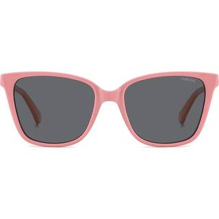 Polaroid Junior PLD 8062/S 35J/M9 Solbriller Polycarbonat Rosa Grå Firkantet Polariseret