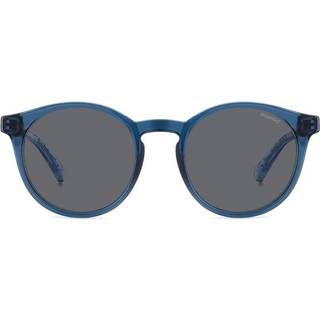 Polaroid Junior PLD 8061/S ZX9/M9 Solbriller Polycarbonat Blå Grå Pantos Polariseret