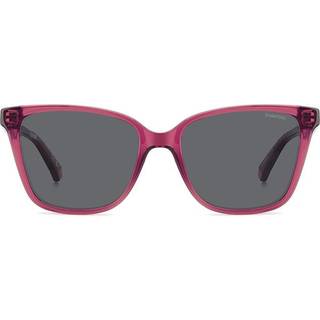 Polaroid Junior PLD 8062/S 8CQ/M9 Solbriller Polycarbonat Rød Grå Firkantet Polariseret