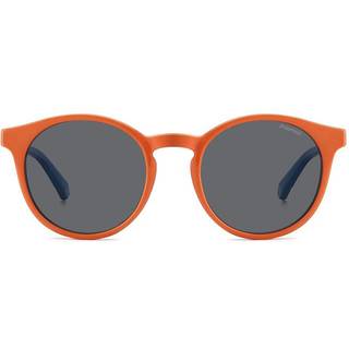 Polaroid Junior PLD 8061/S L7Q/M9 Solbriller Polycarbonat Orange Grå Pantos Polariseret