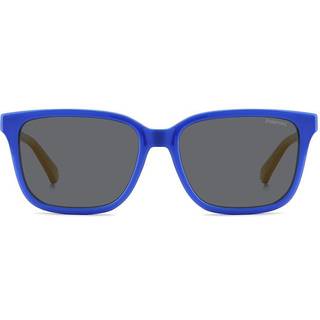 Polaroid Junior PLD 8063/S DCD/M9 Solbriller Polycarbonat Blå Grå Firkantet Polariseret