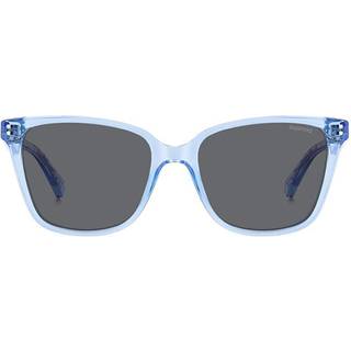 Polaroid Junior PLD 8062/S MVU/M9 Solbriller Polycarbonat Lyseblå Grå Firkantet Polariseret