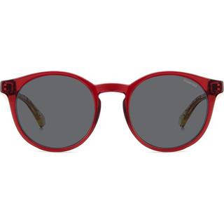 Polaroid Junior PLD 8061/S AHY/M9 Solbriller Polycarbonat Rød Grå Pantos Polariseret