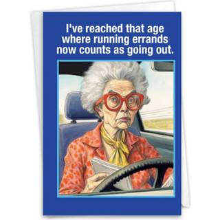 Nobleworks - Sjovt fødselsdagspapirkort med 5 x 7 tommer konvolut (1 kort) Bday Errands C10836BDG