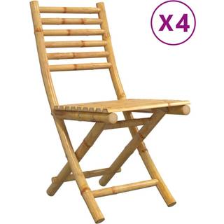 foldbare havestole 4 stk. 43x54x88 cm bambus