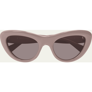 Bottega Veneta Kvinde BV1282S 004 Solbriller Acetat Rosa Violet Cat Eye