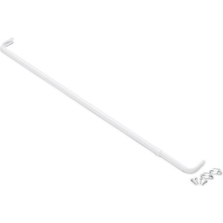 Fantasia 28-48 tommer justerbar bredde enkelt gardinstang til vinduer med beslag og hardware - nem at installere