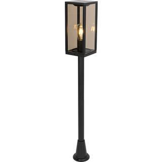 Udendørs stående lampe sort med røgglas 100 cm IP44 - Charlois