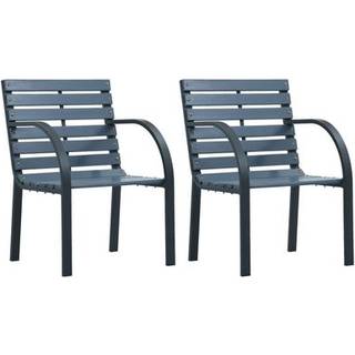 Havestole Massivt Fyrretræ - Grå