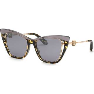 Roberto Cavalli Kvinde SRC033V 4APX Solbriller Metal Havana Røg Sommerfugl Normal Spejl