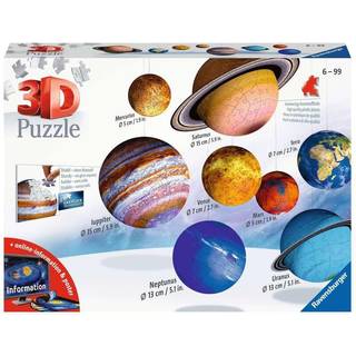 Ravensburger Solar System 3D-Puslespil 27, 54, 72, 108 Brikker