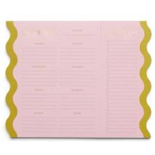 Designworks Ink Planning Calendar Menu - Pink & Chartreuse - Notesblok