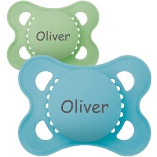 Mam Original, Str. 1 (0-6 Mdr.), Symmetrisk - Silikone, Sutter Med Navn , 5-pak