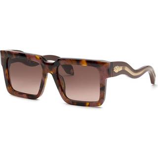 Roberto Cavalli Kvinde SRC055 01GQ Solbriller Acetat Havana Brun Firkantet Normal Skygge