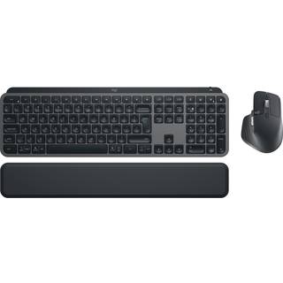 Logitech 920-011614 tastatur Mus inkluderet Kontor RF trådløs + Bluetooth QWERTY US International Grafit