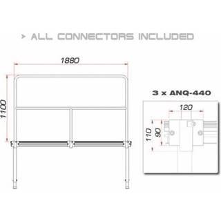 Guil TMQ-02/440 Stage Rail 188 cm (Aluminium Version) TILBUD NU scene oqm