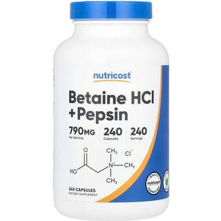 Nutricost – Betaine HCI + Pepsin Kapsler 240 stk