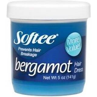 Softee Bergamot Hårbalsam blå 5 oz - Multifunktionel balsam med olivenolie til styling, kontrol og vandafvisende bergamotduft