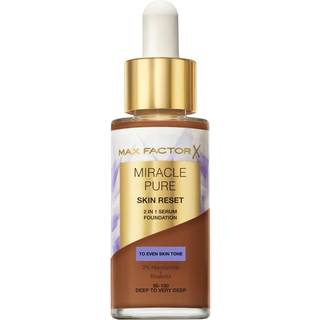 Max Factor Miracle Pure Skin Reset 2 In 1 Serum Foundation Deep To Very Deep 30ml