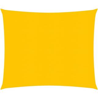 solsejl 5x5 m 160 g/m² firkantet HDPE gul