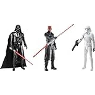 STAR WARS 12-tommer Clash of the Dark Side 3-pak: Darth Vader, Darth Maul & Stormtrooper med 4 tilbehør | Amazon Eksklusiv