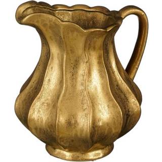 Guldfarvet kande 24 cm høj