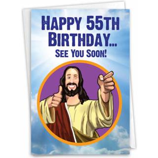 NobleWorks Hilarious 55th Milestone F?dselsdag lyk?nskningskort med 5 x 7 tommer konvolut (1 kort) Vi ses snart - 55 C10009MBG