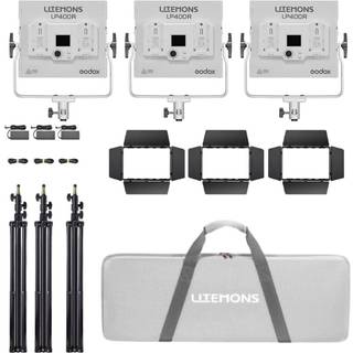 Godox Litemons LED Light Panel 3 light kit LP400R RGB