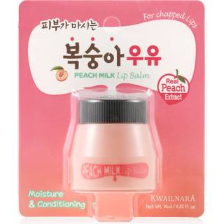 Welcos Kwailnara Milk Lip Balm | Fugtgivende beroligende nærende med mælk og kongelig geléekstrakt | Koreansk læbepleje | 10 ml / 0,33 fl. Oz (Pe