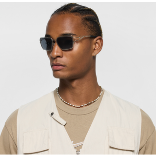 Nike Unisex NIKE VEIL PRISM EV24049 040 Solbriller Metal Sølv Grå Firkantet Normal