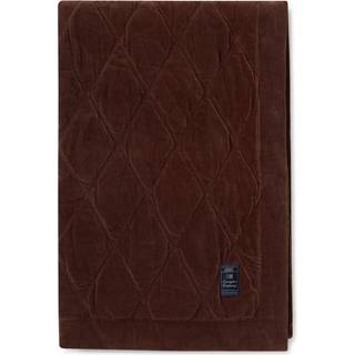 Lexington Quilted Organic Cotton Velvet Sengetæppe 260x240 Cm t - Sengetæpper Bomuld Brun - 12330100-2900-BS15