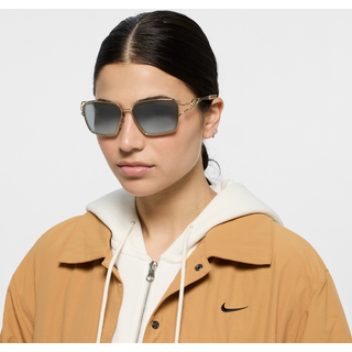 Nike Unisex NIKE VEIL PRISM EV24049 708 Solbriller Metal Guld Grå Firkantet Normal Spejl