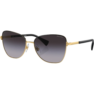 Ralph Lauren Kvinde RA4146 94578G Solbriller Metal Guld Grå Sommerfugl Normal Skygge