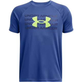 T-shirt Under Armour UA B TECH WM LOGO SS-BLU 1386819-432 Størrelse YXS