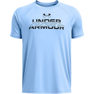 T-shirt Under Armour Tech™ Split Wordmark 1383010-465 Størrelse YXS
