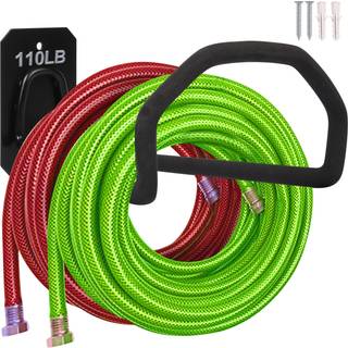 Peomev 150ft kraftig slangeb?jle v?gmonteringsvandslangeholdere til udvendig robust slangestativ til opbevaring og forl?nger ledninger