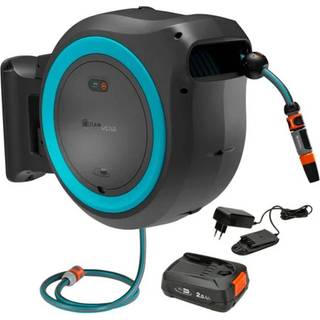 Gardena Batteridrevet vægslangeboks PowerRoll hvid XXL 40m